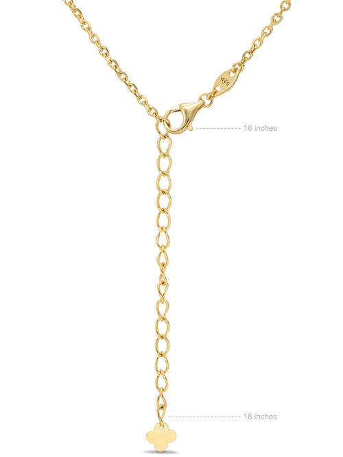 Devata Mother Of Pearl Clover Chain Necklace In Gold