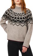 Scotch & Soda Fair Isle Mock Neck Sweater