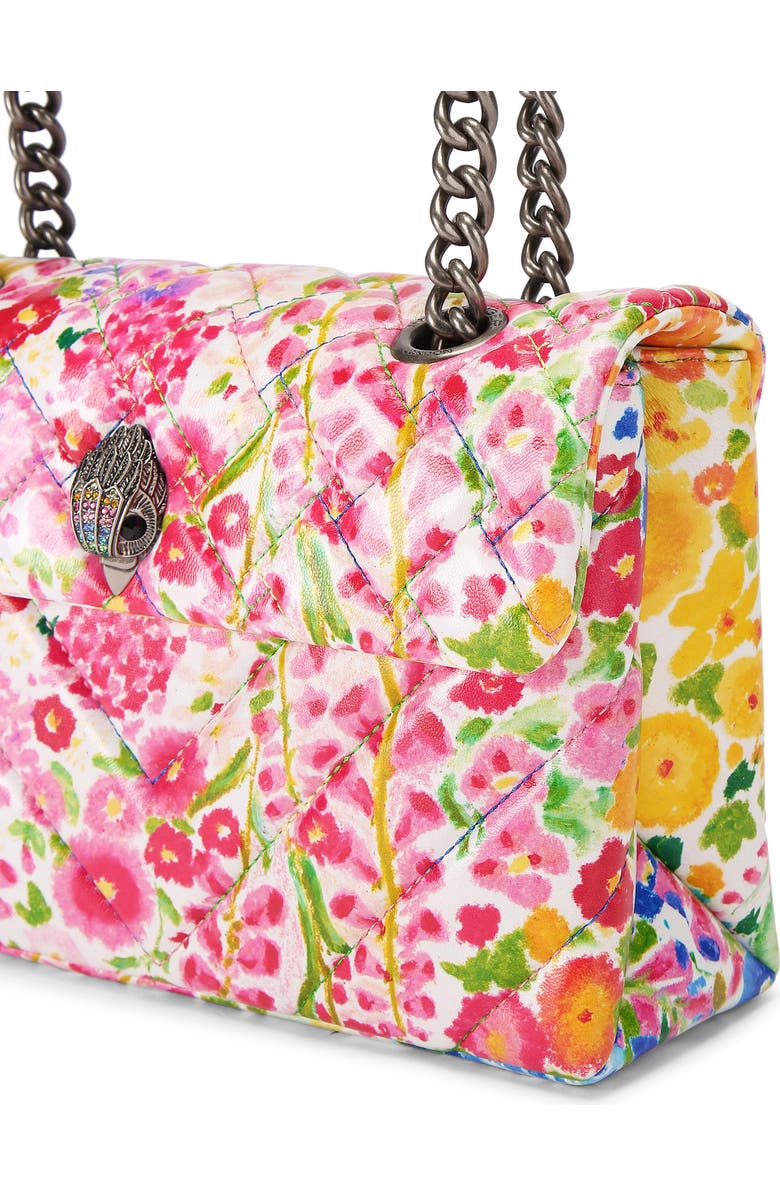 Kurt Geiger London Floral Couture Kensington Floral Quilted Leather Crossbody Bag, Alternate, color, Floral Multi