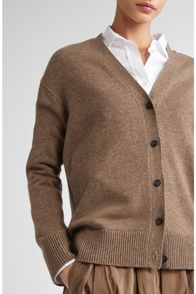 Cedro Relaxed Merino Wool & Cashmere Cardigan, Alternate, color, HAZELNUT BROWN