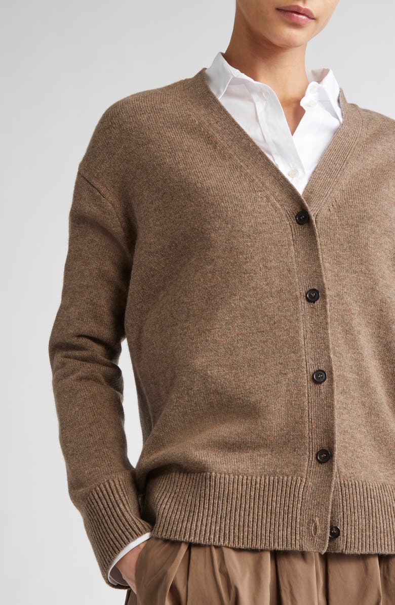 Max Mara Cedro Relaxed Merino Wool & Cashmere Cardigan, Alternate, color, Hazelnut Brown