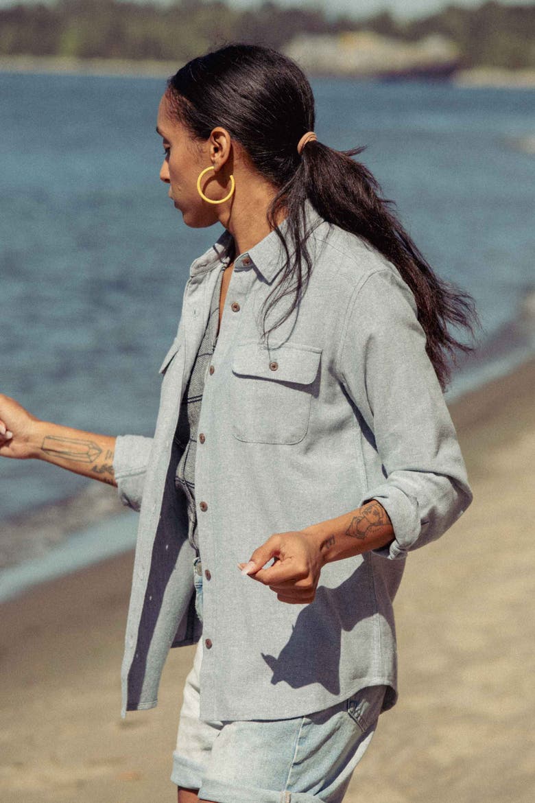 Lenon Shirt, Alternate, color, Denim Twill