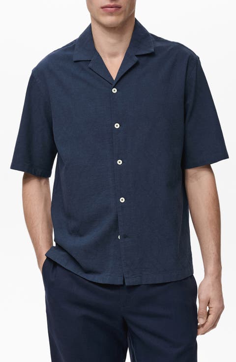 Embroidered Cotton Camp Shirt