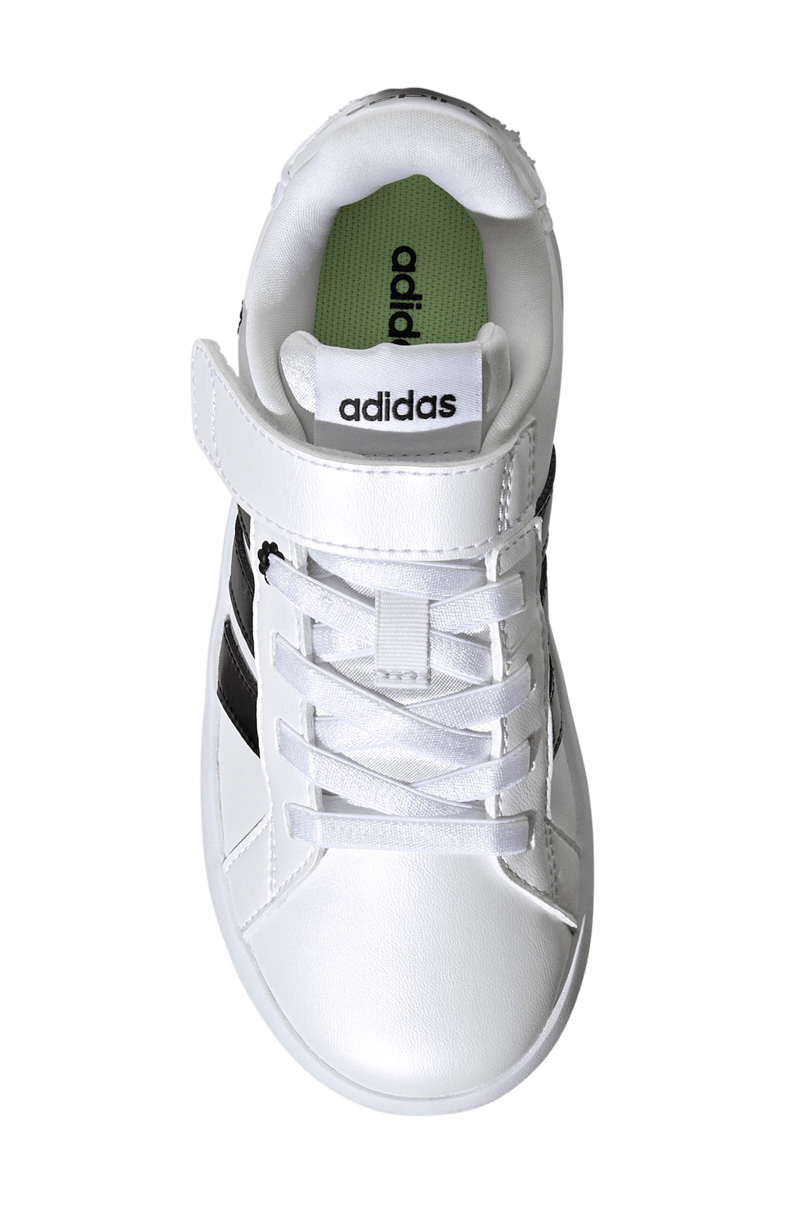 Kids' Grand Court 3.0 Sneaker, Alternate, color, WHITE/ CORE BLACK/ YELLOW