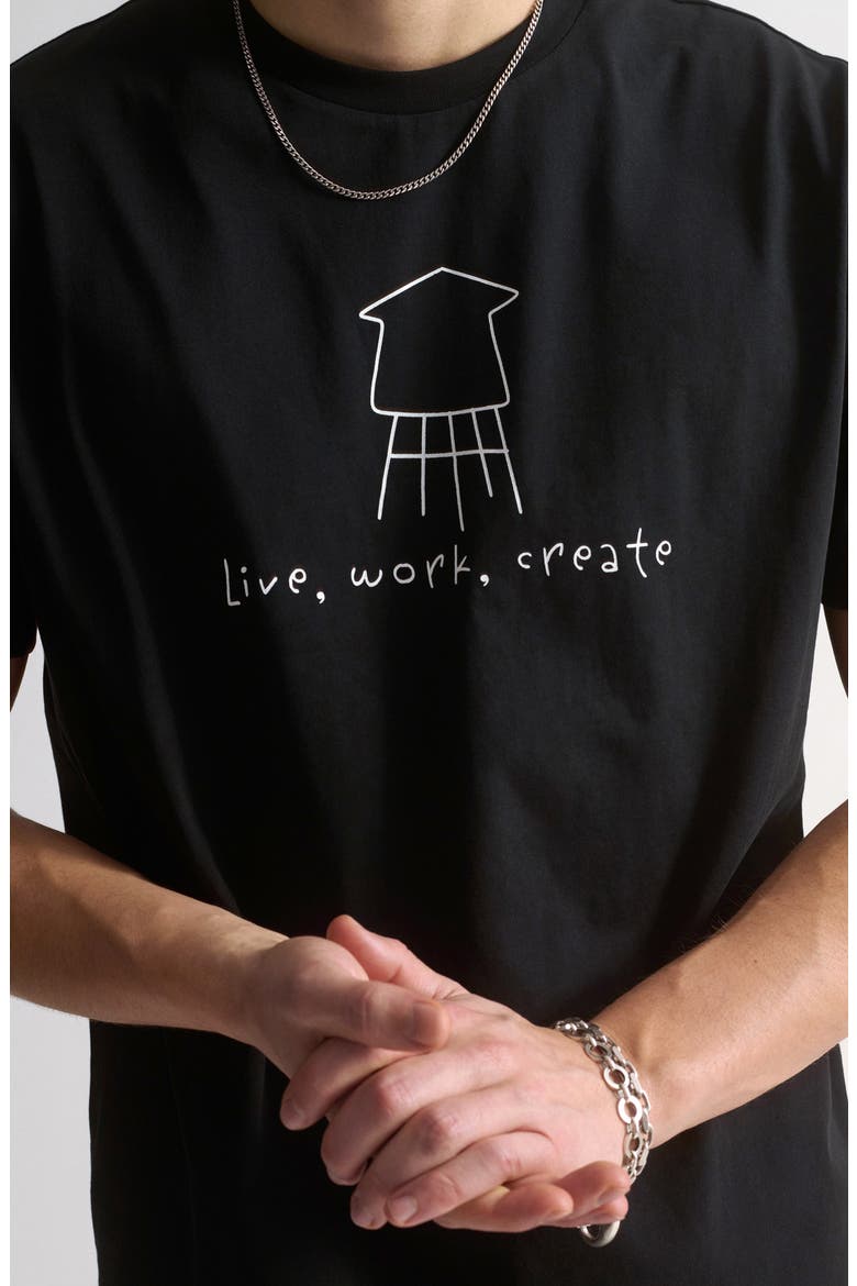 Water Tower Graphic T-Shirt, Alternate, color, BLACK