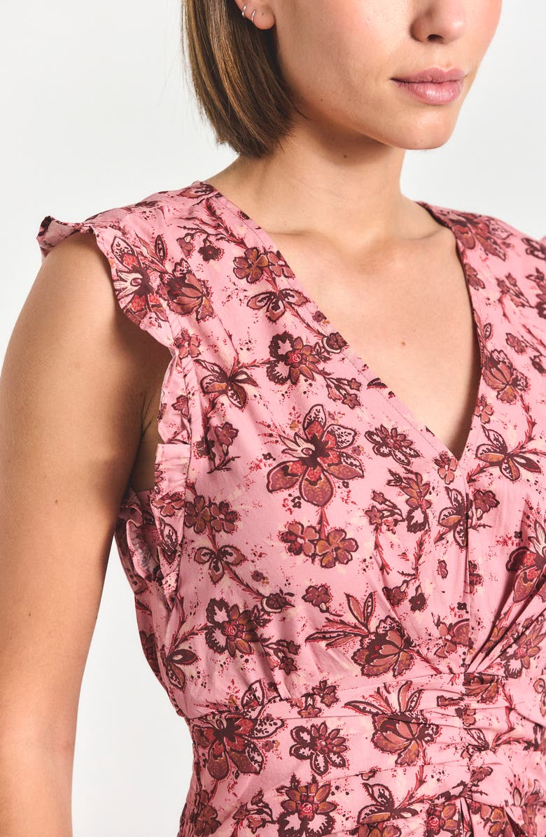 Derek Lam 10 Crosby Kris Midi Sundress, Alternate, color, Pink Multi