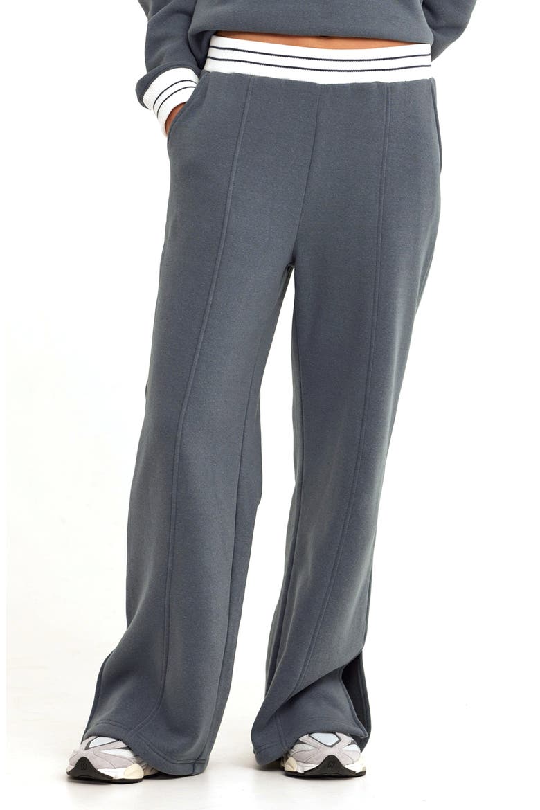 Bellona Triblend Fleece Wide Leg Pants, Main, color, RAINDROP / STARGAZER