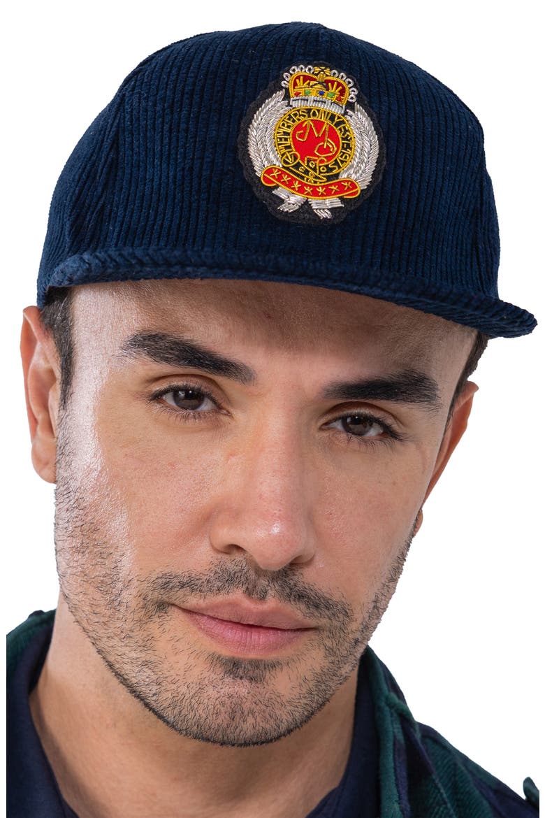Corduroy Baseball Cap - Members Only Crest, Main, color, Navy