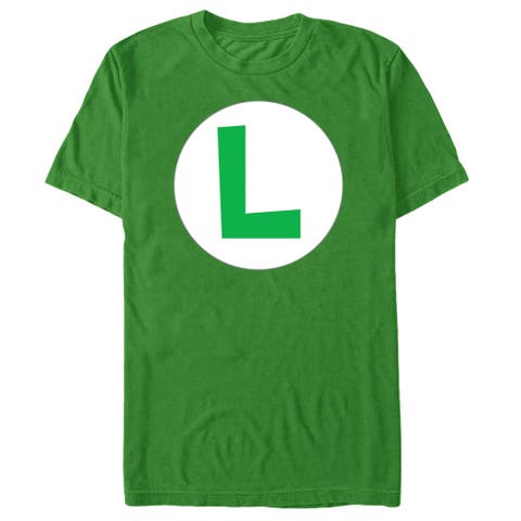 Men's Nintendo Luigi Circle Icon  Graphic T-Shirt