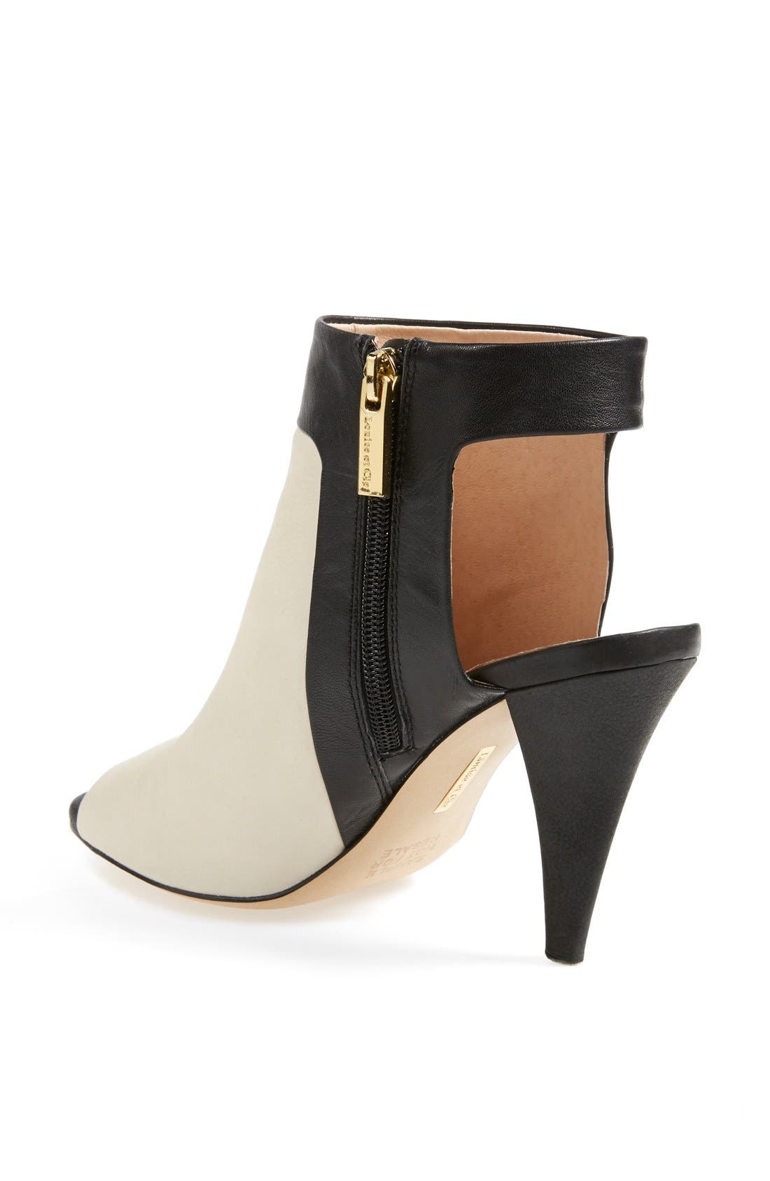 'Sabal' Open Toe Slingback Bootie, Alternate, color, PALE WHITE