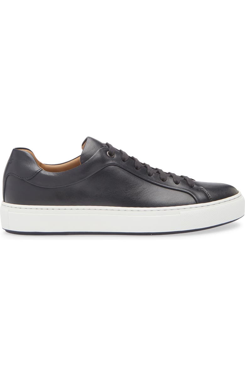 BOSS Mirage Lace-Up Leather Sneaker, Alternate, color, Dark Blue