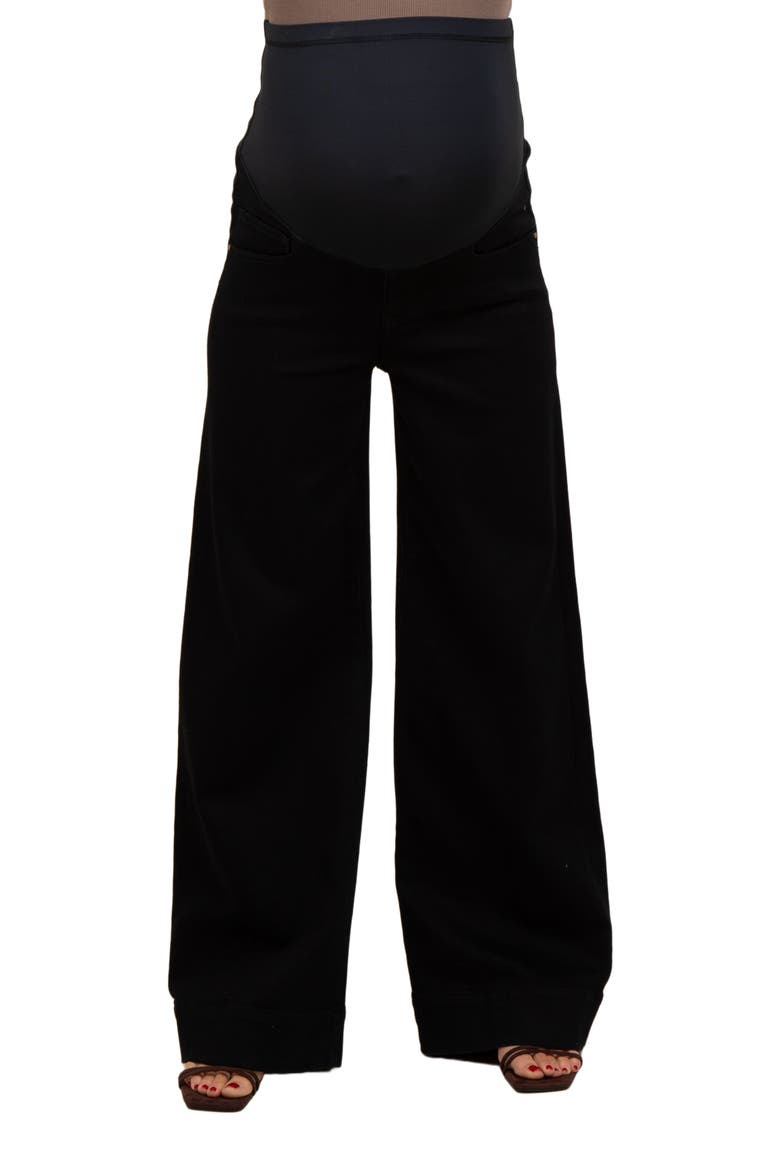 Super Wide Leg Maternity Jeans, Alternate, color, Black