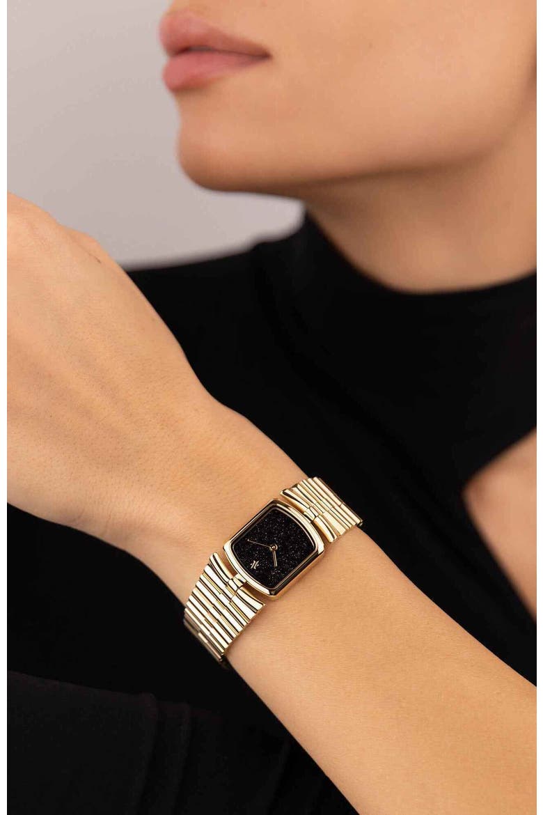 Amare Gemstone Watch, Alternate, color, Black Sandstone-Gold