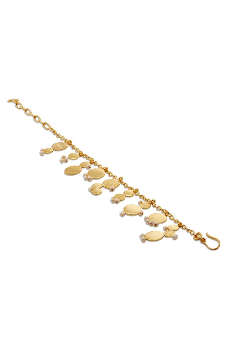 Afefe Charm Bracelet, Alternate, color, Gold Plated