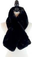 SURELL Faux Fur Pull-Through Scarf