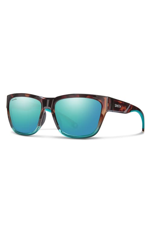 Smith 56mm Joya Chromapop™ Polarized Square Sunglasses In Opal Fade/chromapop Opal