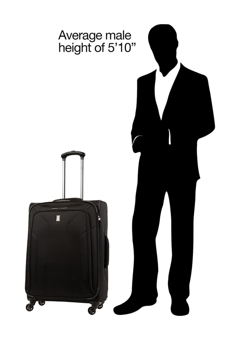 Pilot Air™ Elite 25" Expandable Medium Checked Spinner Luggage, Alternate, color, BLACK