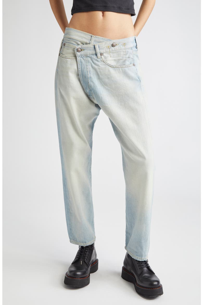 Crossover Straight Leg Jeans, Main, color, TONI BLUE