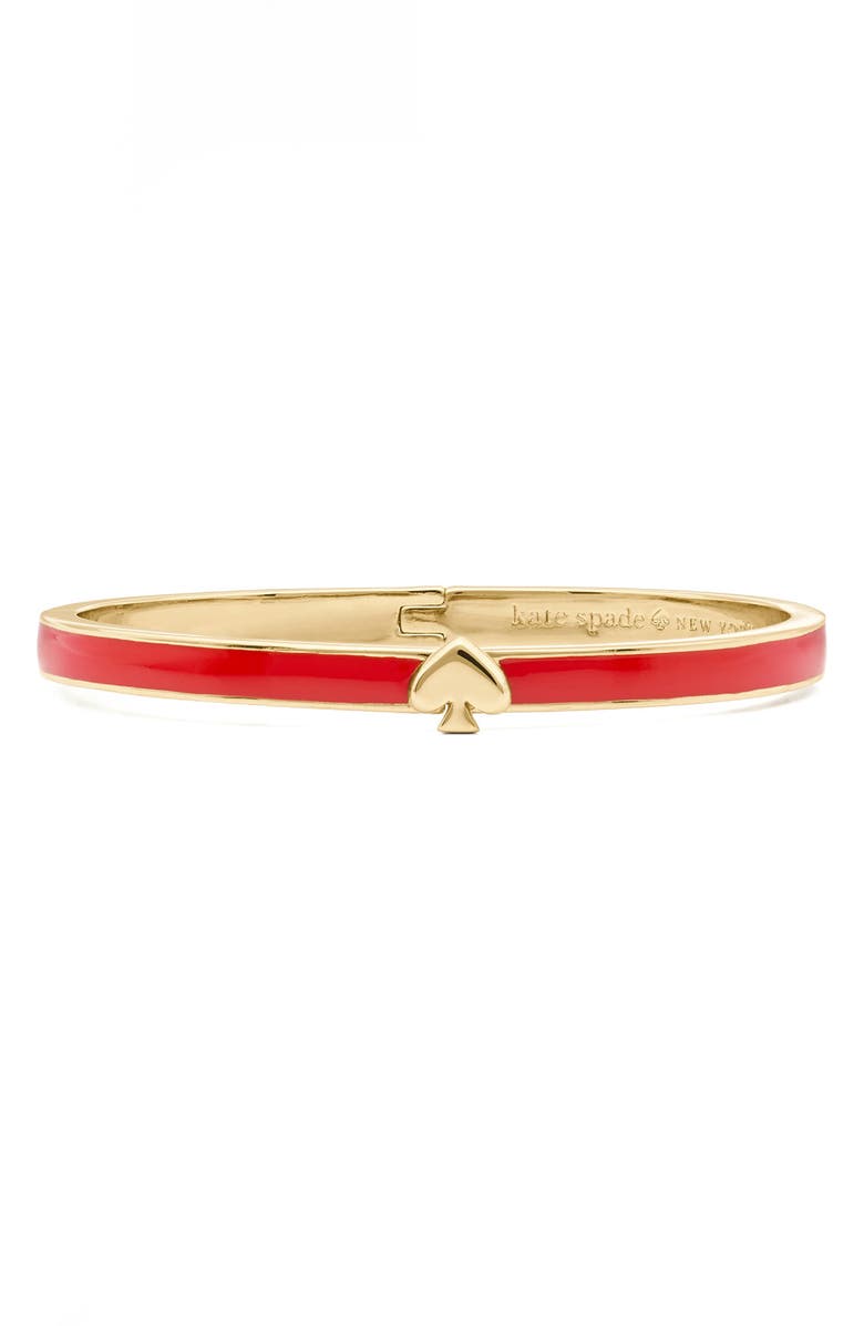 Kate Spade New York thin enamel bangle, Main, color, Hot Cinnamon