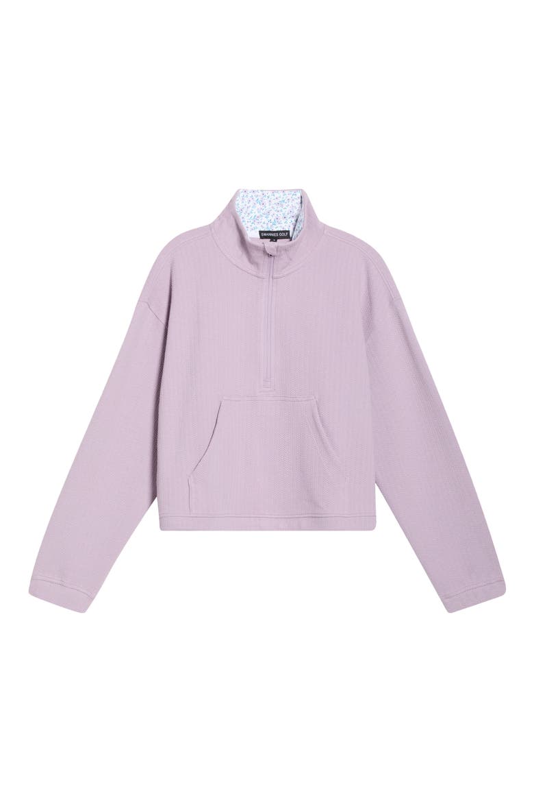 Kenna Cotton Blend Half Zip Sweatshirt, Main, color, LAVENDER FROST