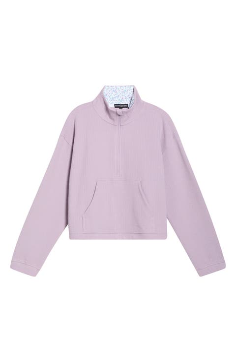 Kenna Cotton Blend Half Zip Sweatshirt