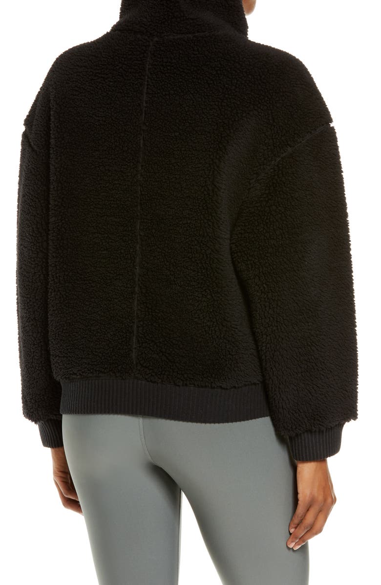 Alo High Pile Fleece Varsity Jacket, Alternate, color,