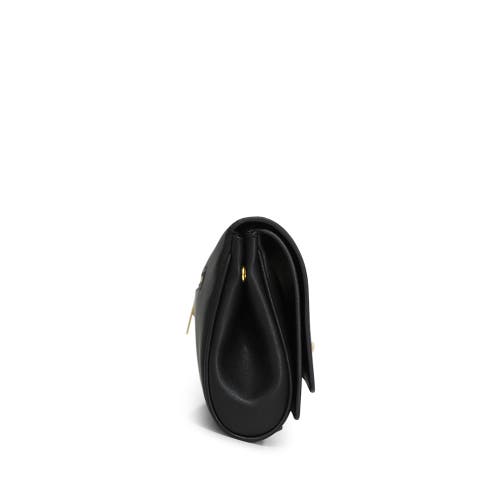 Belle & Bloom Love Boat Leather Clutch Bag In Black