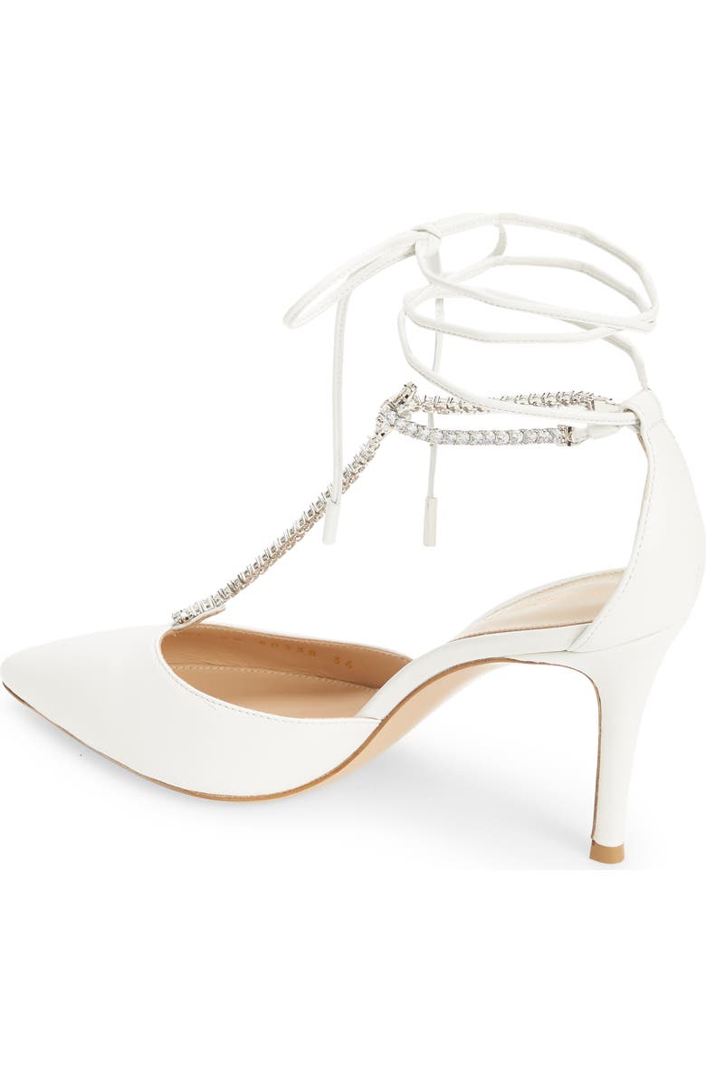 Gianvito Rossi Crystal T-Strap Pointed Toe Pump, Alternate, color,