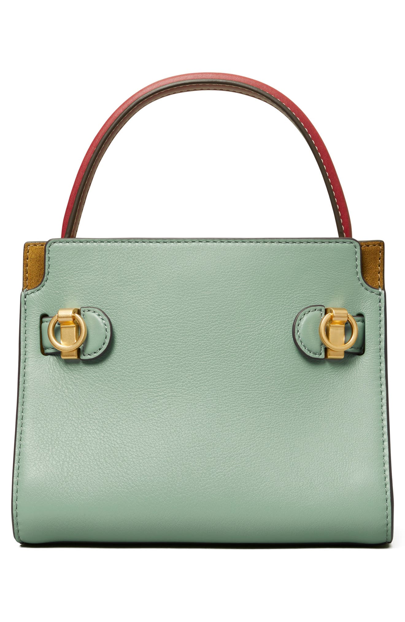 Tory Burch Lee Radziwill Petite Leather Double Bag, Alternate, color, 