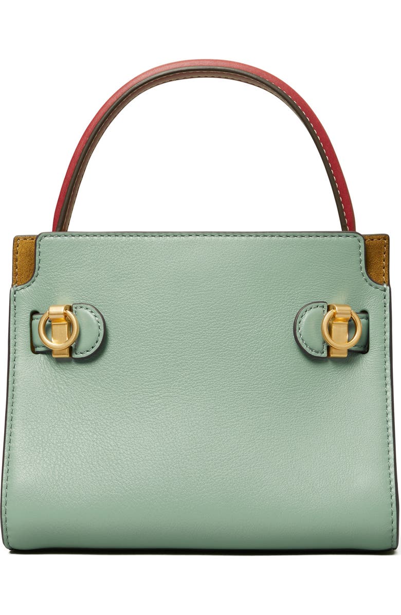 Tory Burch Lee Radziwill Petite Leather Double Bag, Alternate, color,
