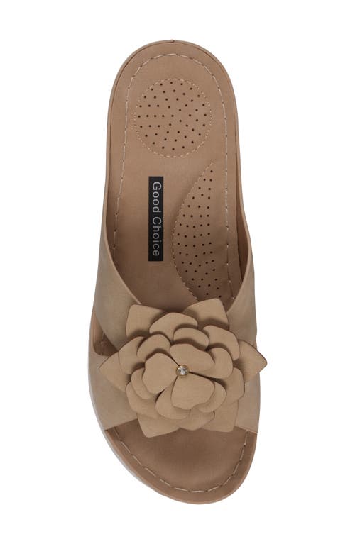 Gc Shoes Claire Comfort Slide Sandal In Tan