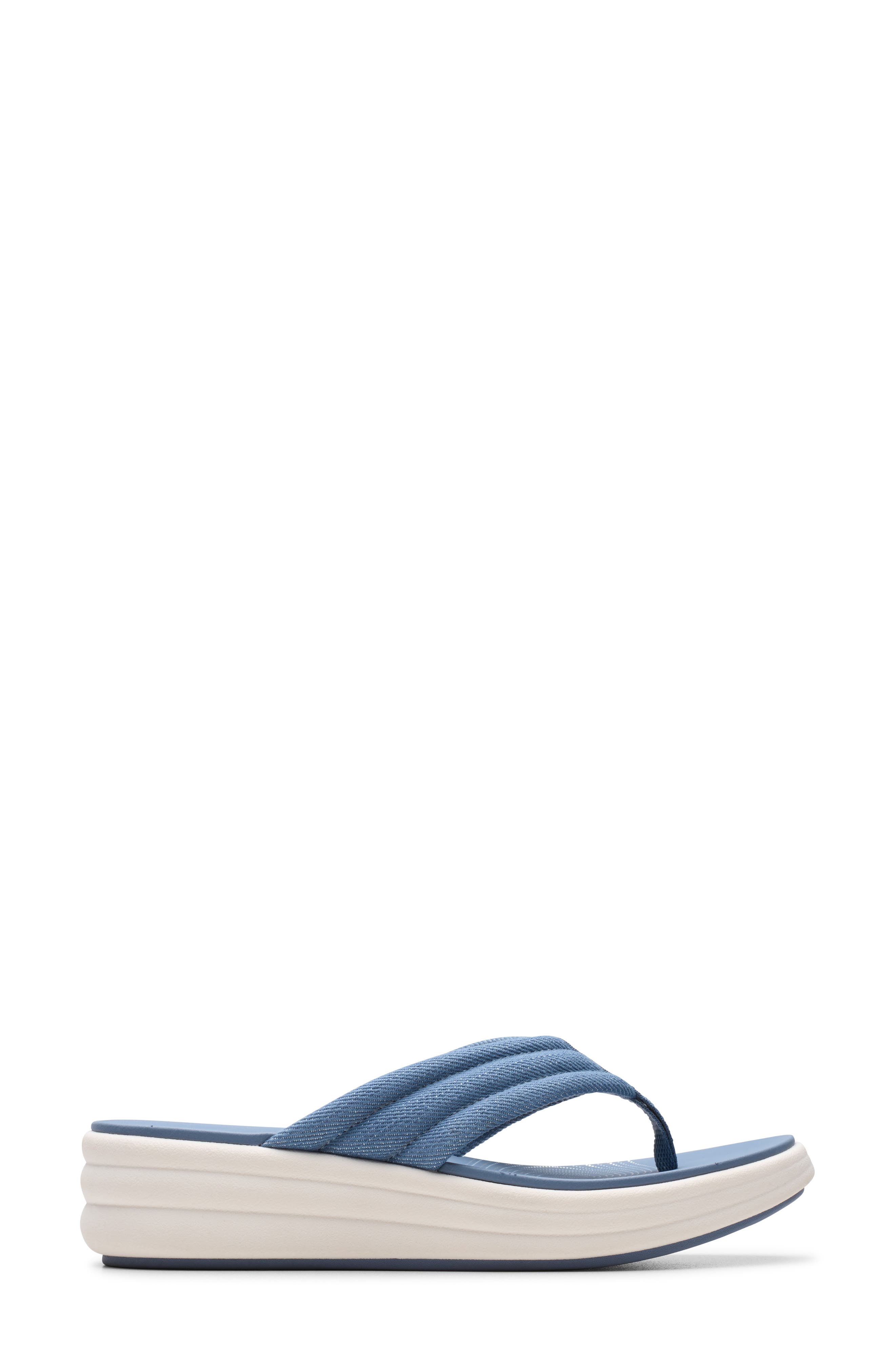Clarks<sup>®</sup> Drift Carmen Wedge Flip Flop, Alternate, color, Blue Grey