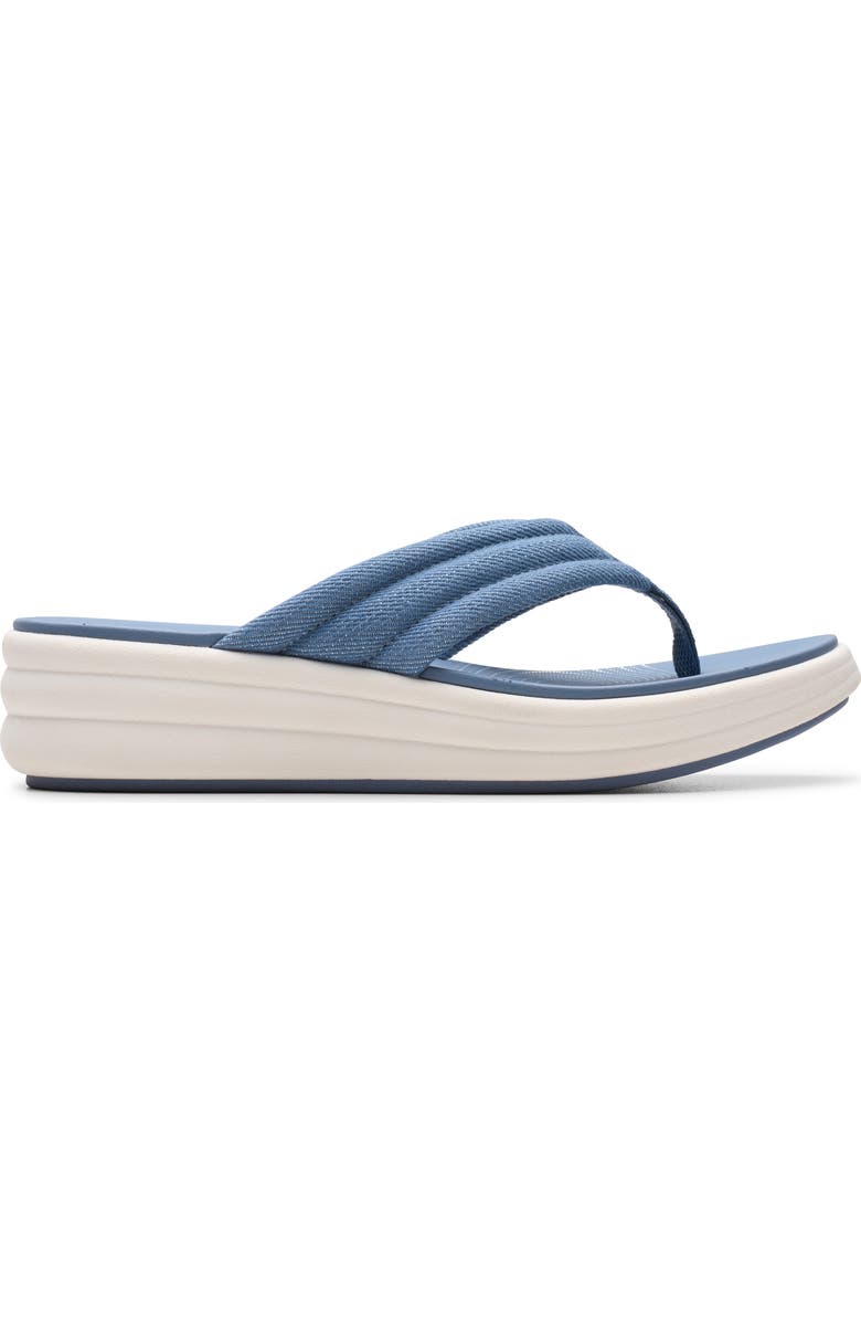 Clarks<sup>®</sup> Drift Carmen Wedge Flip Flop, Alternate, color, Blue Grey