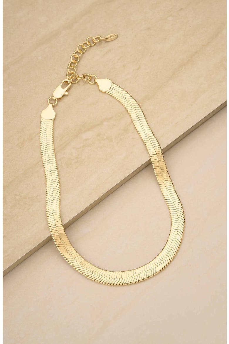Snake Chain Necklace, Alternate, color, GOLD