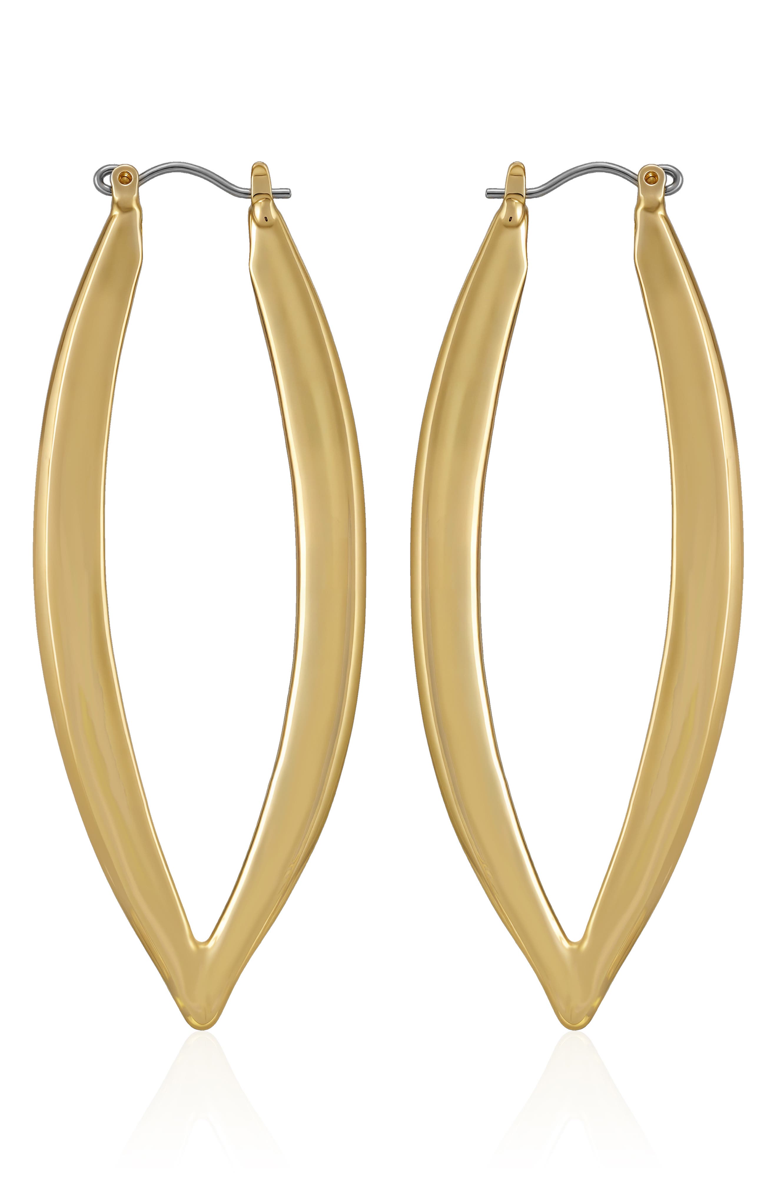 62mm Almond Hoop Earrings