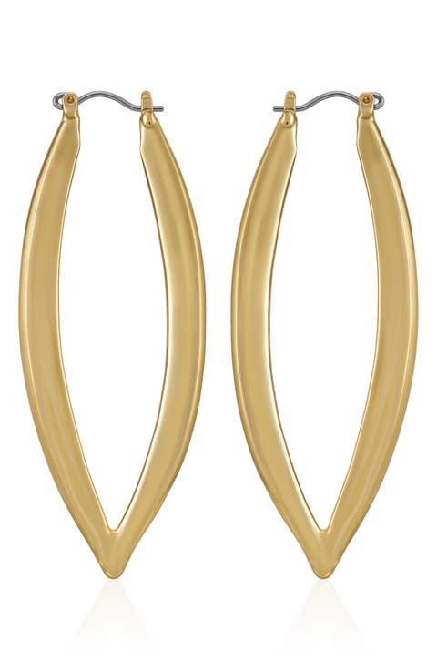 62mm Almond Hoop Earrings