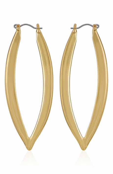 62mm Almond Hoop Earrings
