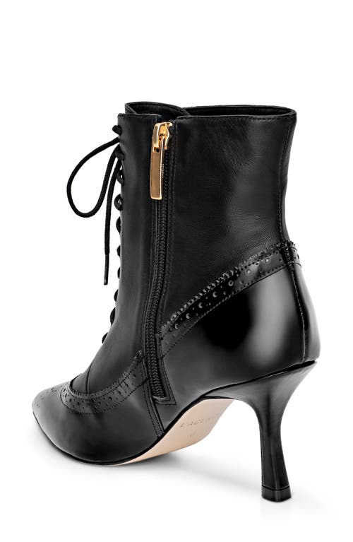 L'agence Fayette Lace-up Bootie In Black