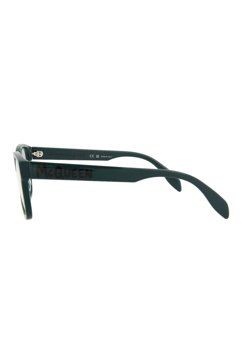 52mm Rectangular Optical Glasses, Alternate, color, GREEN GREEN TRANSPARENT