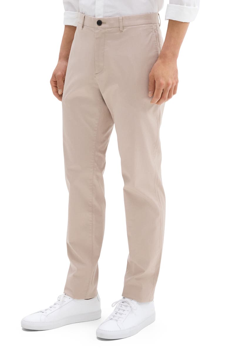 Theory Zaine Hanson Stretch Cotton Blend Pants, Alternate, color, Earl Gray