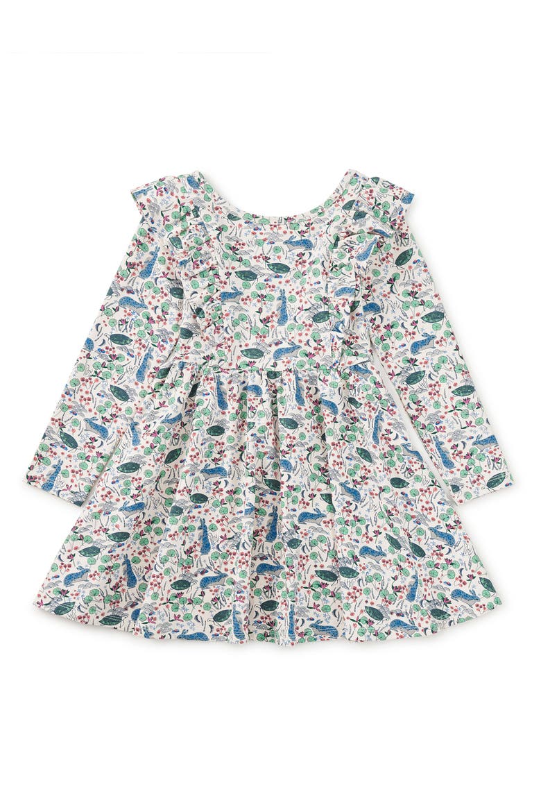 Ruffle Shoulder Ballet Dress, Main, color, Rabbit & Turtle Folktale
