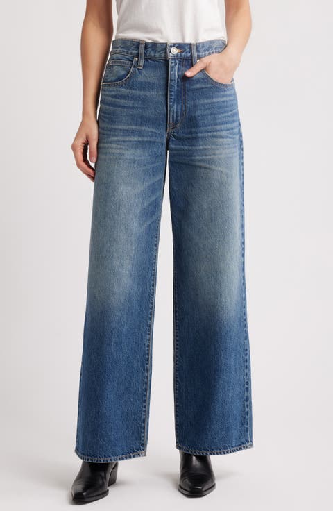 Selena High Waist Organic Cotton Wide Leg Jeans