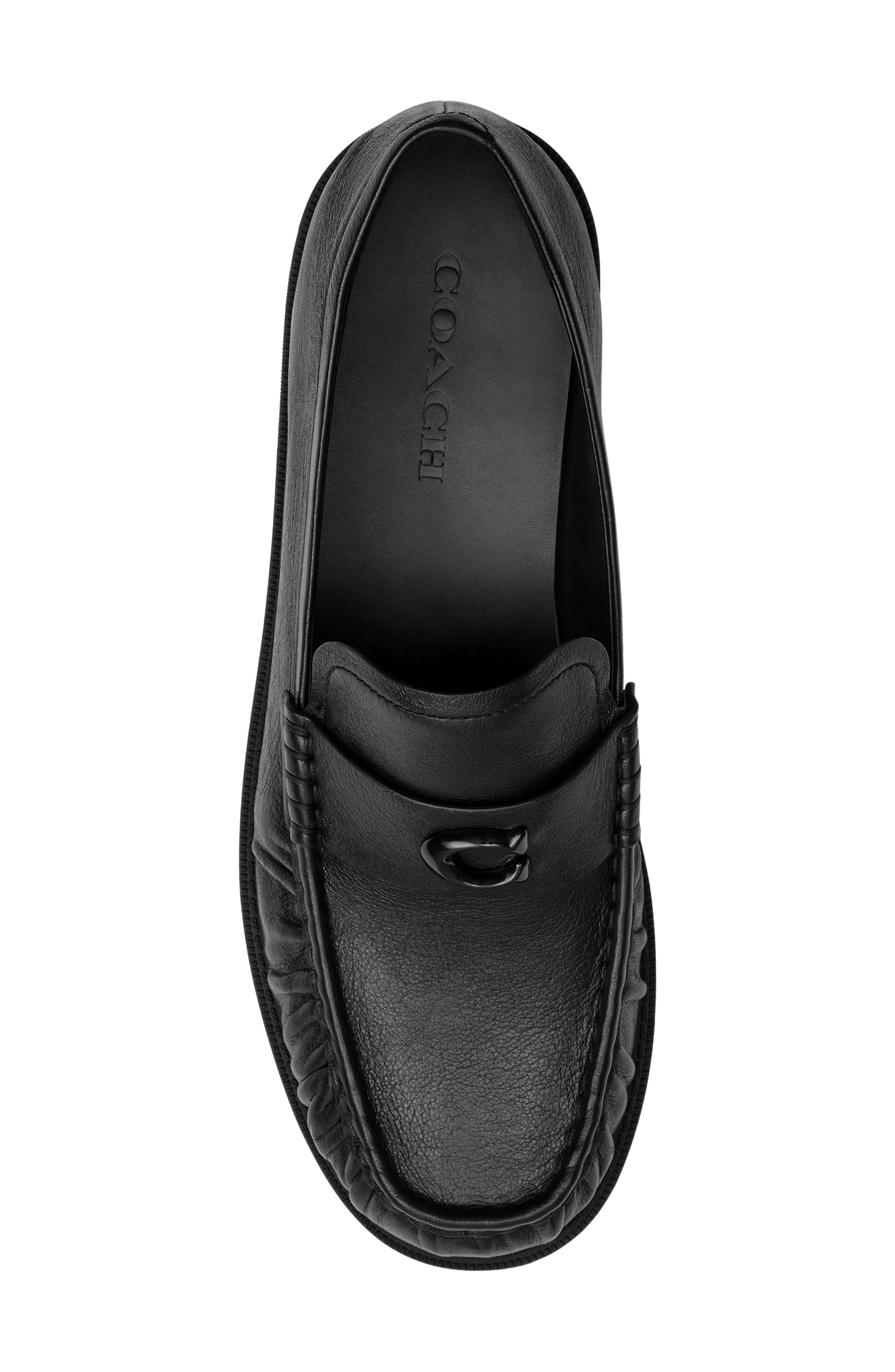 Soft Leather Loafer, Alternate, color, BLACK