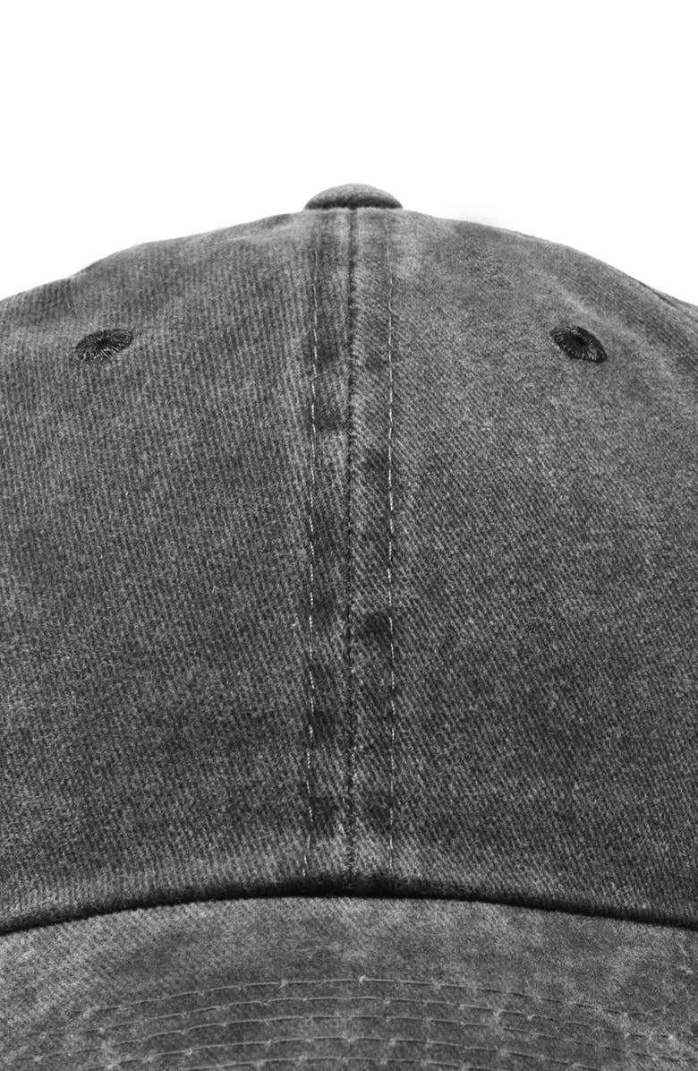 Dalix Washed Cotton Baseball Cap, Alternate, color, Washed Black
