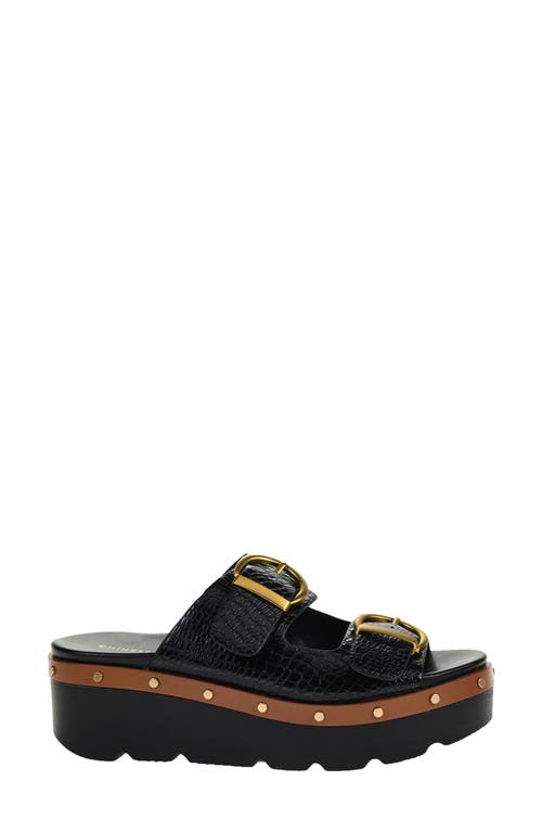Shop Chinese Laundry Surf's Up Platform Slide Sandal In Black