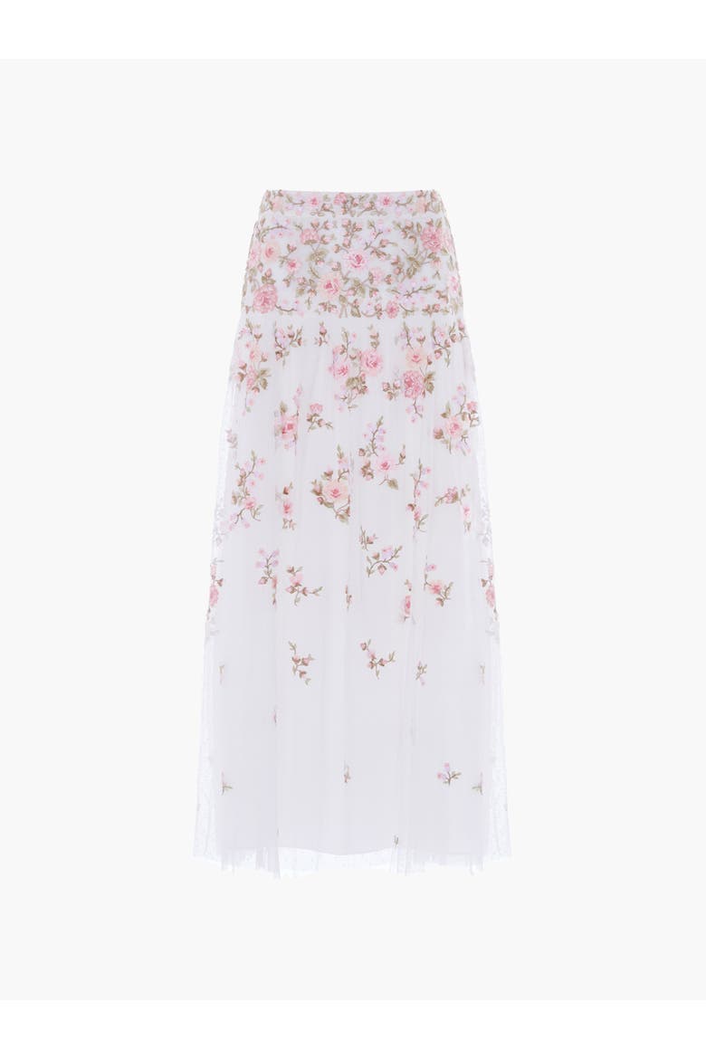Eden Rose Ankle Skirt, Alternate, color, Swan White/Multi