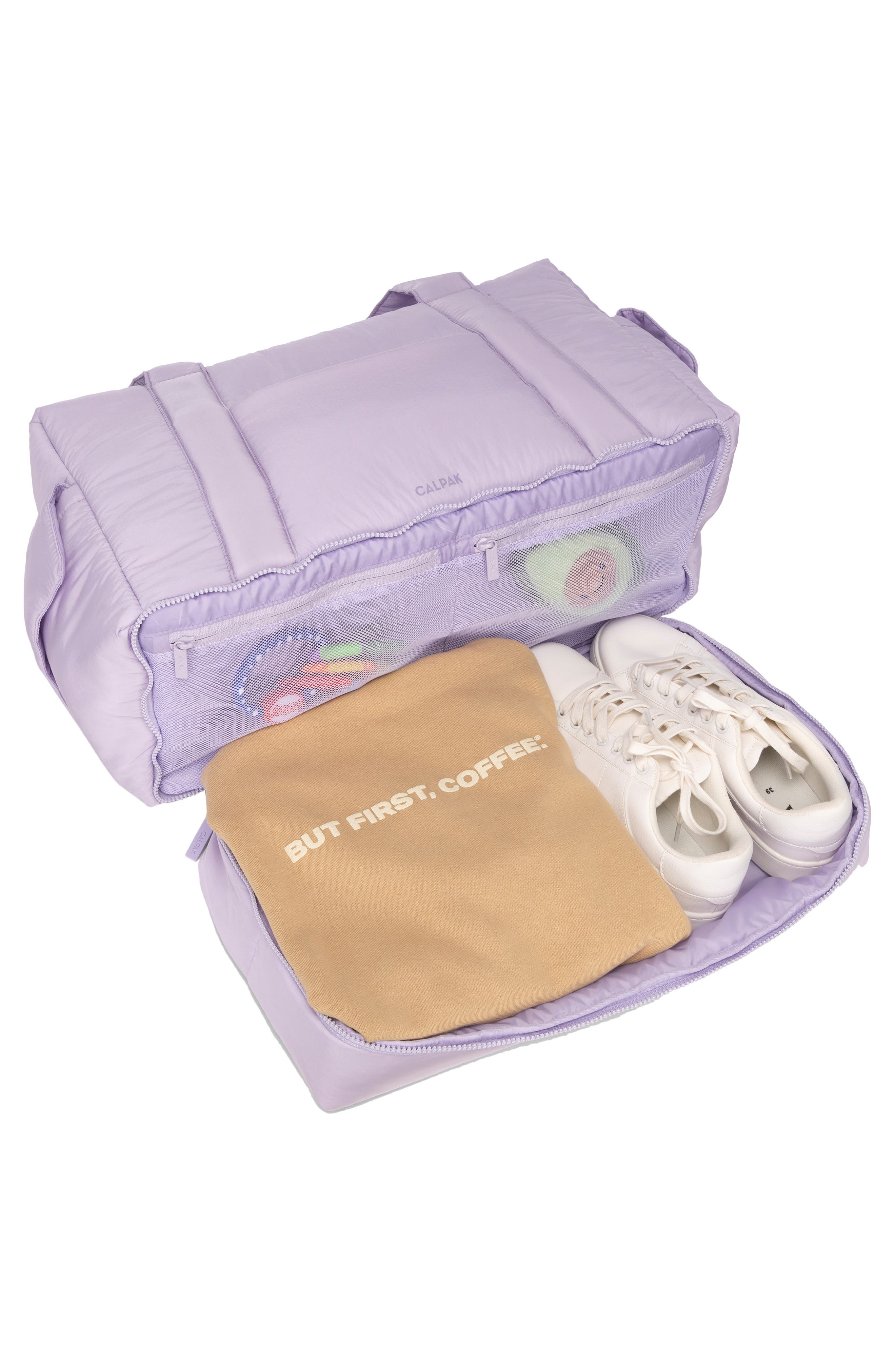 CALPAK Weekender Recycled Nylon Diaper Duffel Bag, Alternate, color, Orchid