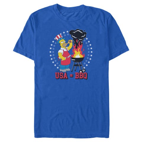 Men's The Simpsons Homer Equals Barbecue  Graphic T-Shirt