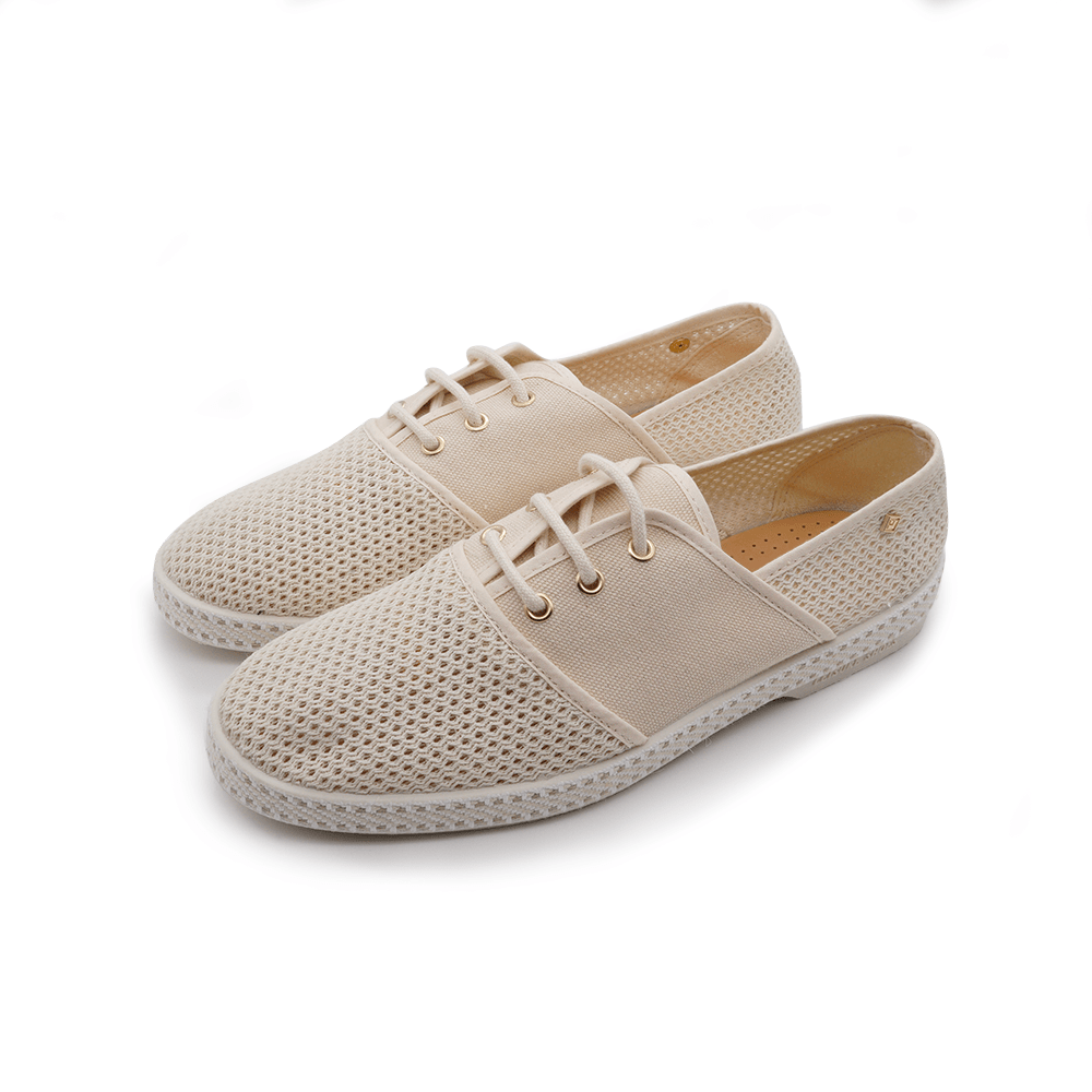 Classic Mesh Slip-On Loafer with Laces, Alternate, color, Cream