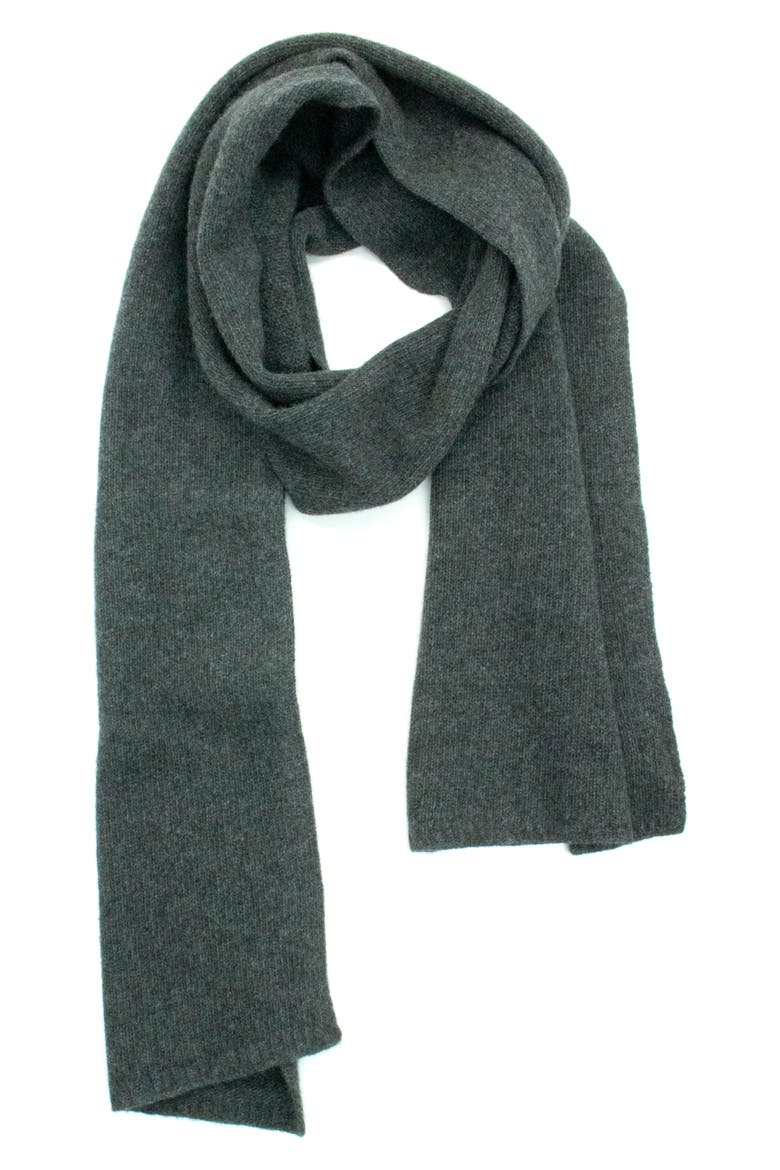 Solid Cashmere Scarf, Main, color, H CHARCOAL